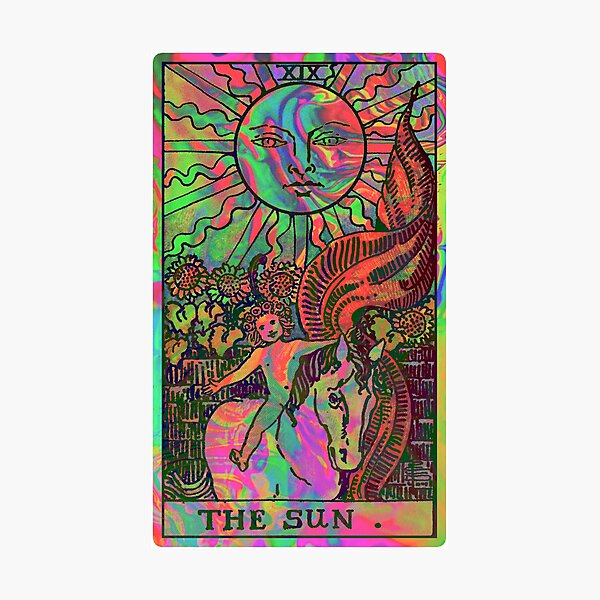 XIX. The Sun Tarot Card | Psychedelic Photographic Print