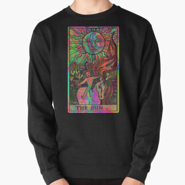 Representación de alta resolución del estilo tradicional Rider-Waite.
La carta de Sun Tarot irradia optimismo y positividad. Un gran Sudadera sin capucha