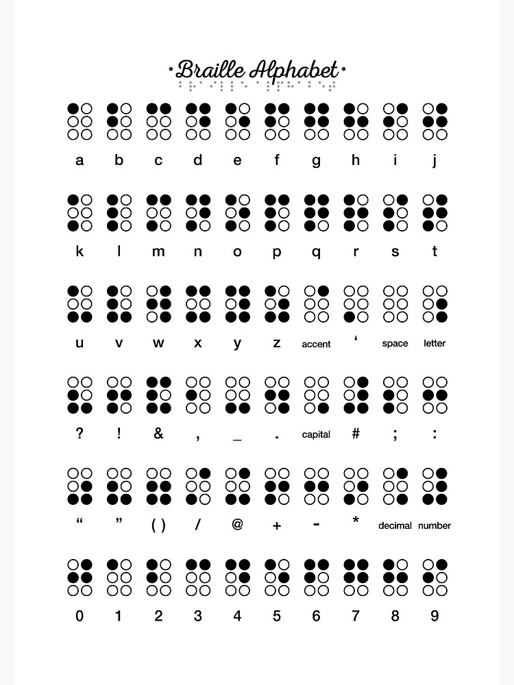 Braille Alphabet Spiral Notebook for Sale by Inna Soyturk