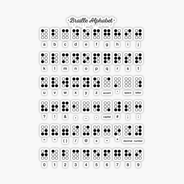 Braille Alphabet' Sticker