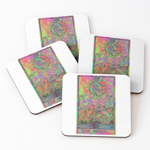 Artikelvorschau, XVIII. Die Mond-Tarot-Karte | Psychedelisch entworfen und verkauft von wildtribe.