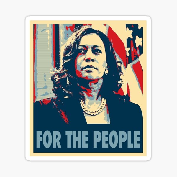 Vista previa del artículo con la obra «Kamala Harris - Para la gente», diseñado y vendido por Thelittlelord.