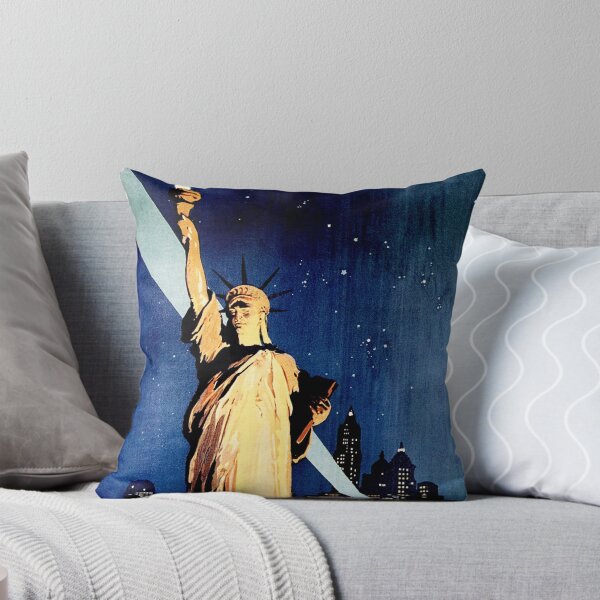 Item preview, New York Wonder City of the World Liberty Statue Vintage Travel designed and sold by retroposters.