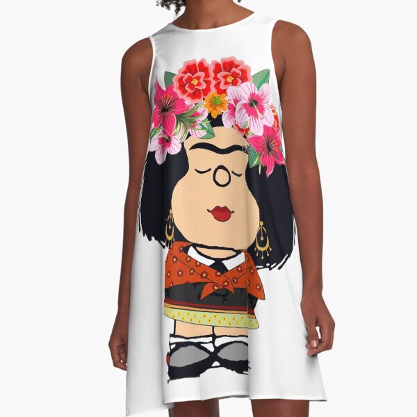 Mafalda Kahlo Fanart Vestido acampanado
