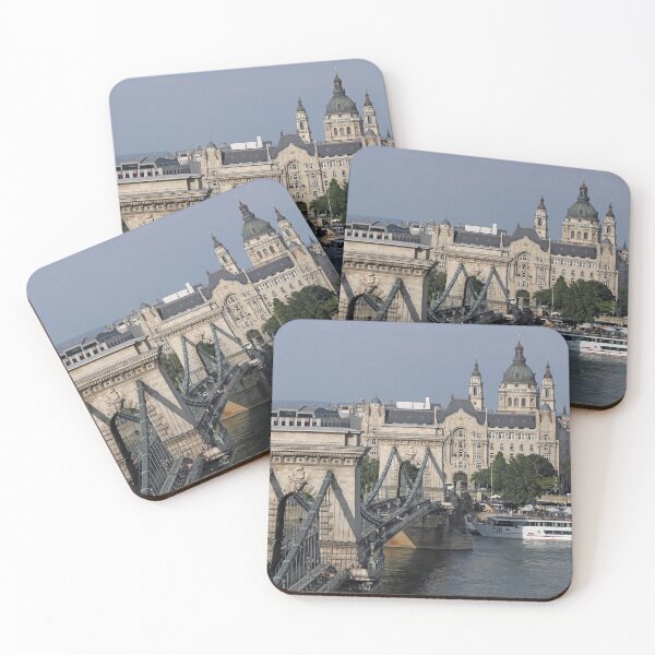 Item preview, Chain bridge on Danube river Budapest cityscape  designed and sold by goceris.