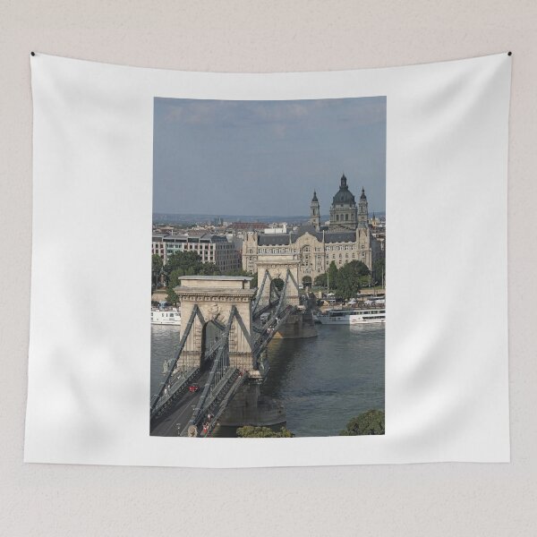 Item preview, Chain bridge on Danube river Budapest Hungary designed and sold by goceris.