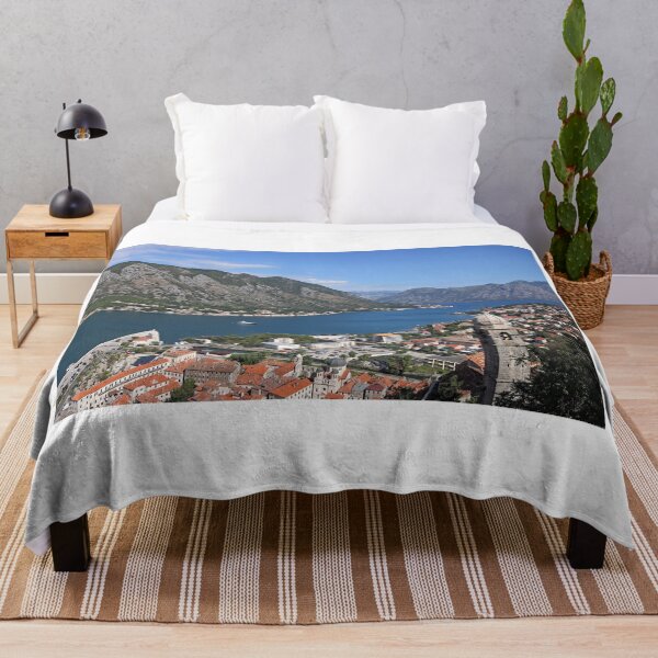 Item preview, Church of Our Lady of Remedy tower Kotor bay landscape Montenegro designed and sold by goceris.