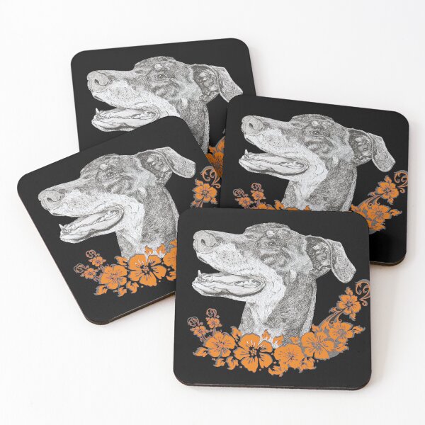 Item preview, Doberman Thor Floral designed and sold by Eva Dobie Arts.