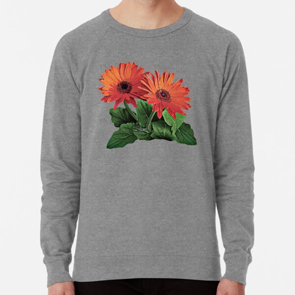 Two Orange Gerbera Daisies Lightweight Sweatshirt