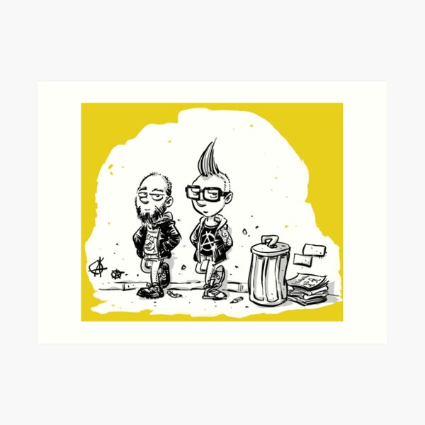 Punk's not dead Jochen & Raimund by Raimund Frey Kunstdruck