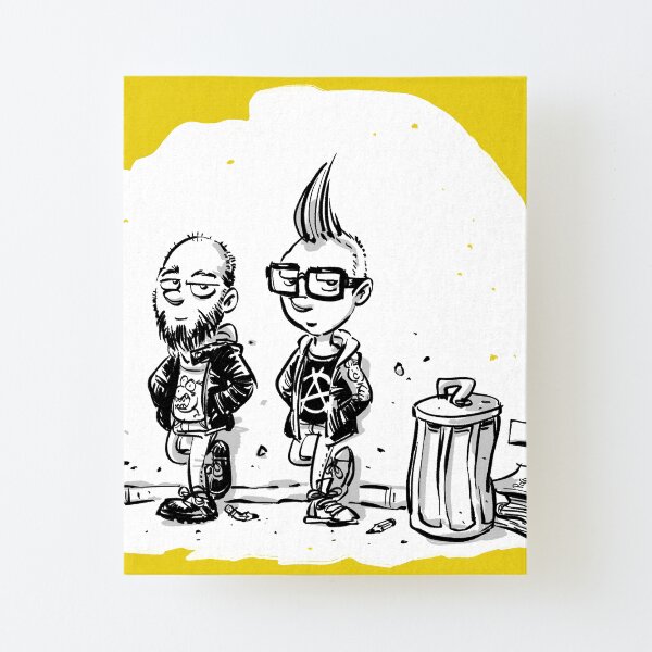 Punk's not dead Jochen & Raimund by Raimund Frey Aufgezogener Druck auf Leinwandkarton