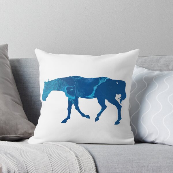 Item preview, Dark Blue Marble Thoroughbred Horse Silhouette designed and sold by LuxeHurricane.