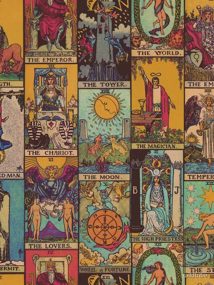 The Major Arcana of Tarot Vintage Patchwork by wildtribe