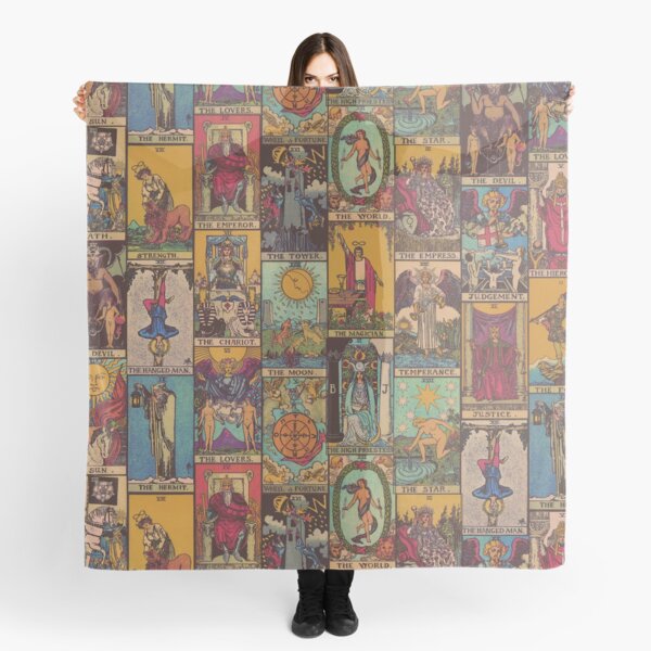 Aperçu de l'œuvre Les Arcanes Majeurs du Tarot Vintage Patchwork créée et vendue par wildtribe.