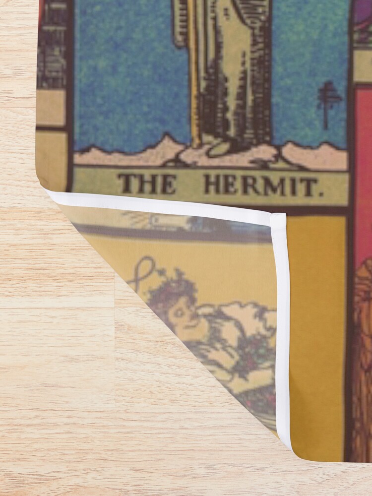 Alternate view of The Major Arcana of Tarot Vintage Patchwork Shower Curtain