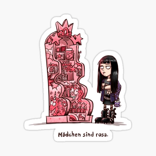 Mädchen sind rosa 1 Sticker