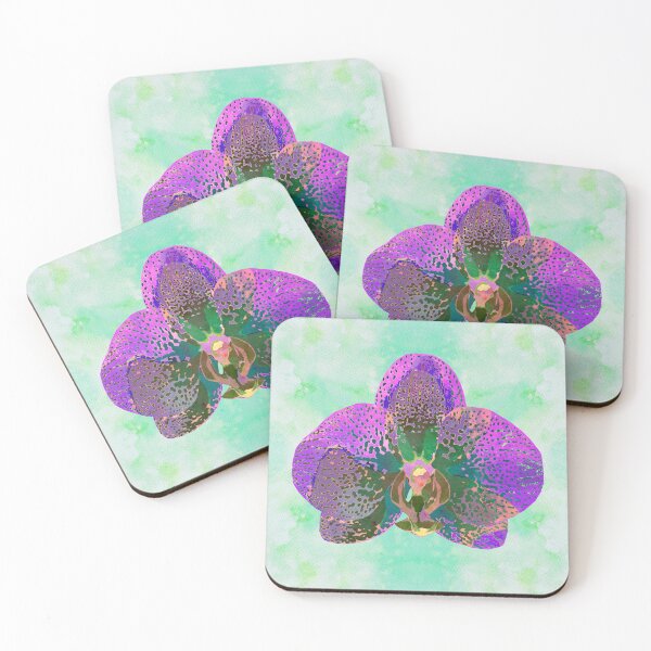 Item preview, Watercolor Orchid Portrait #2 | Floral Art Print | Purple Green designed and sold by AndreaHelmArt.