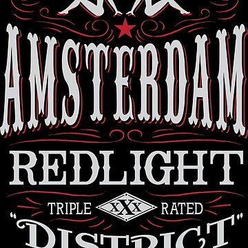 "XXX Red Light District" Sticker for Sale by getpressedshirt Redbubble