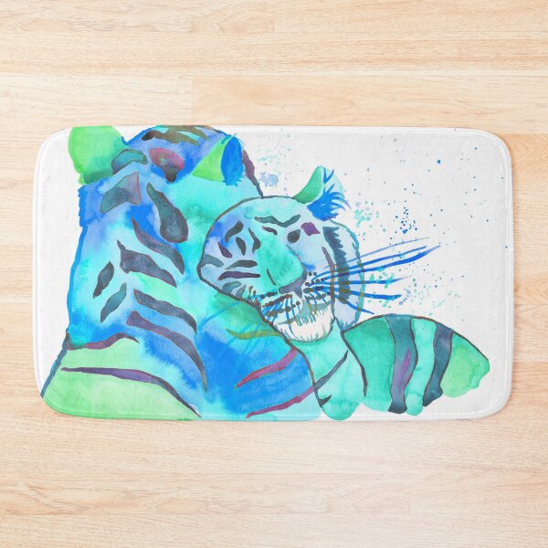 Item preview, Cuddling Tigers - Tropical Turquoise designed and sold by Niina  Niskanen.