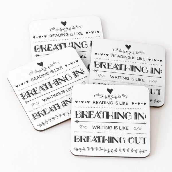 Item preview, Reading Is Like Breathing In; Writing is Like Breathing Out designed and sold by Olivia Ossege.