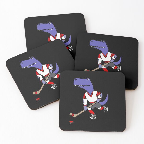 Item preview, Cool T-rex Dinosaur Playing Ice Hockey designed and sold by Nature's Fancy.