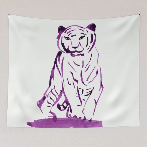 Item preview, Approaching Tiger - Purple  designed and sold by Niina  Niskanen.