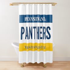 Panthers Nummernschild Duschvorhang