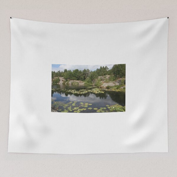 Item preview, Waterlilies on lake in Kristiansand nature reserve designed and sold by Gracee.