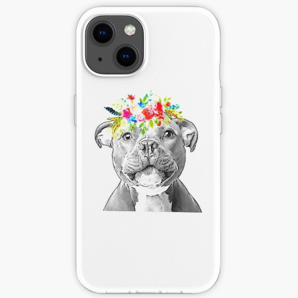 Large Cell Phone Case with a Coin Purse Head 2 Piece Set Dog Bull Terrier