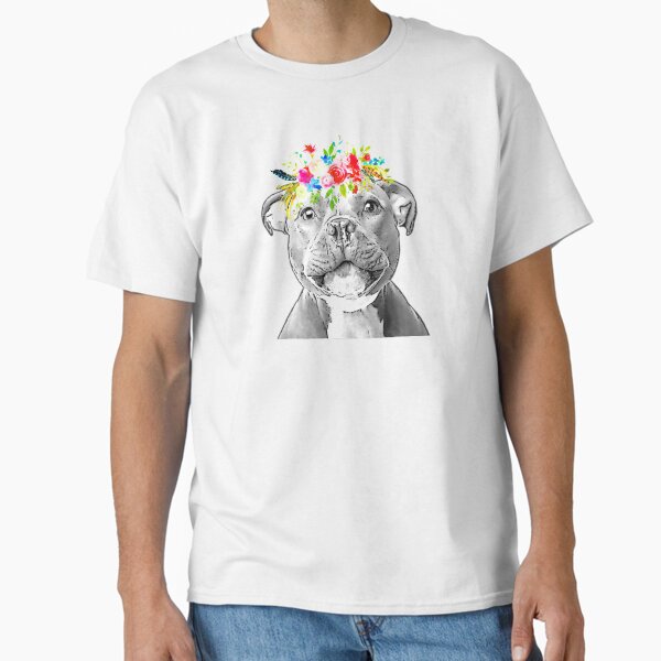 Item preview, Staffordshire Bull Terrier Floral Crown designed and sold by TheSassyStaffie.