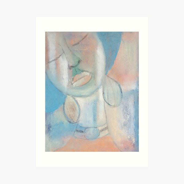 Pastel Portrait S04 Art Print