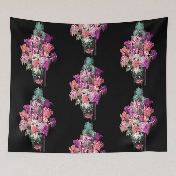 Item preview, Broken Flowers - Pink/ Magenta /Teal designed and sold by EvilLeftHand.