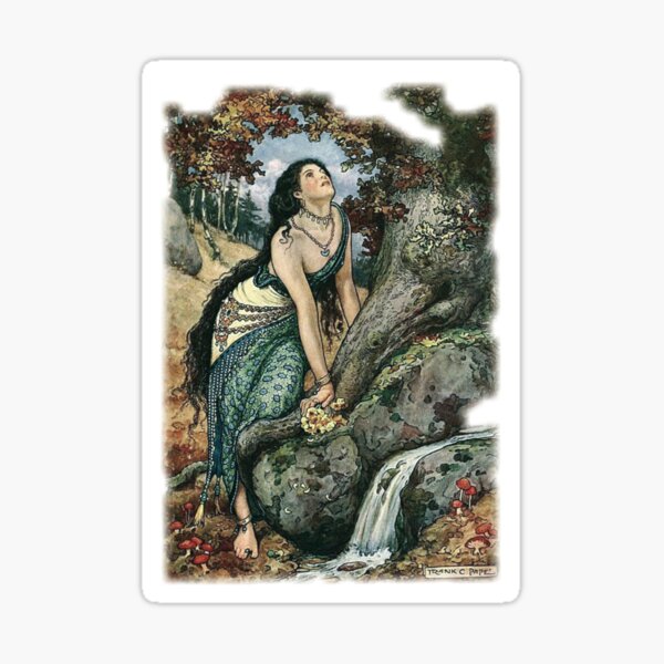 COME DOWN CRIED THE HERO'S WIFE from the Children's story ILYA MEETS SVYATOGOR Sticker
