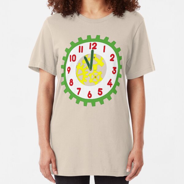 NDVH Play School Clock Slim Fit T-Shirt