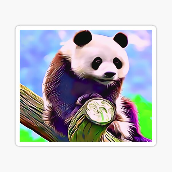 Cute Panda Holding Heart Sticker