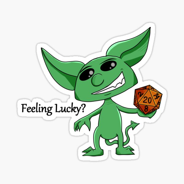 Lucky Dice Imp Sticker
