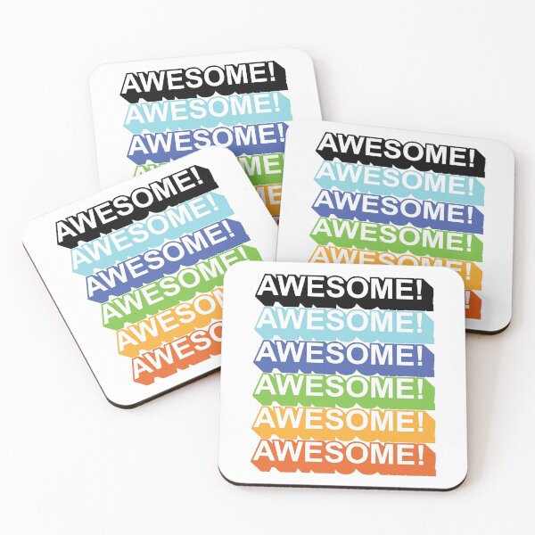 Item preview, AWESOME! Sticker (Multicolor) designed and sold by Hailey-Designs.