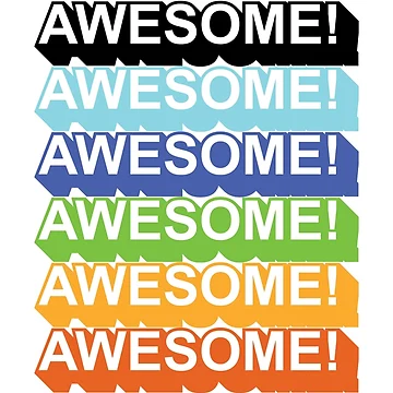 Artwork thumbnail, AWESOME! Sticker (Multicolor) by Hailey-Designs