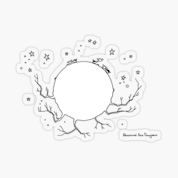 Cows on Planet with Reachy Graspy Hands Transparent Sticker