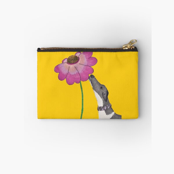 Item preview, Just Sniffing Greyhound with a yellow background :) designed and sold by JaneWrenArt.
