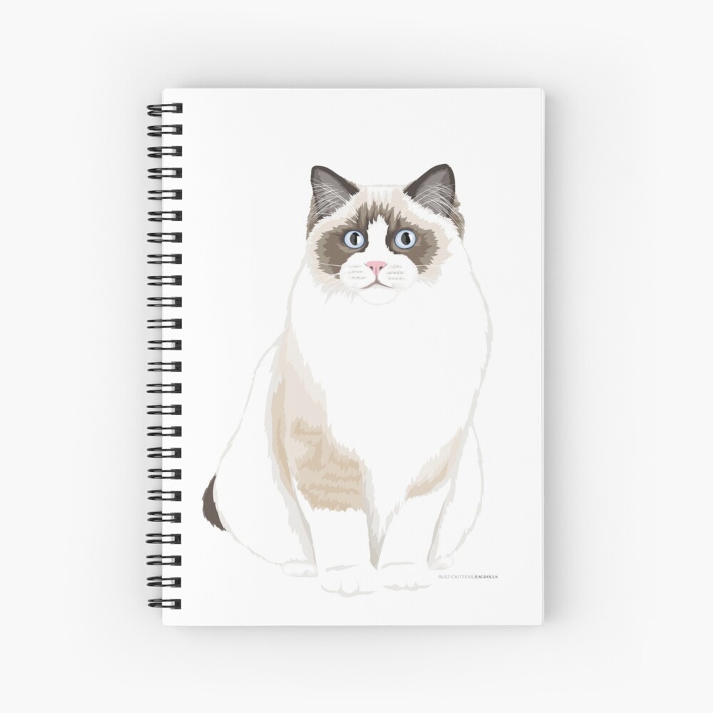 Seal Bicolor Ragdoll Spiral Notebook