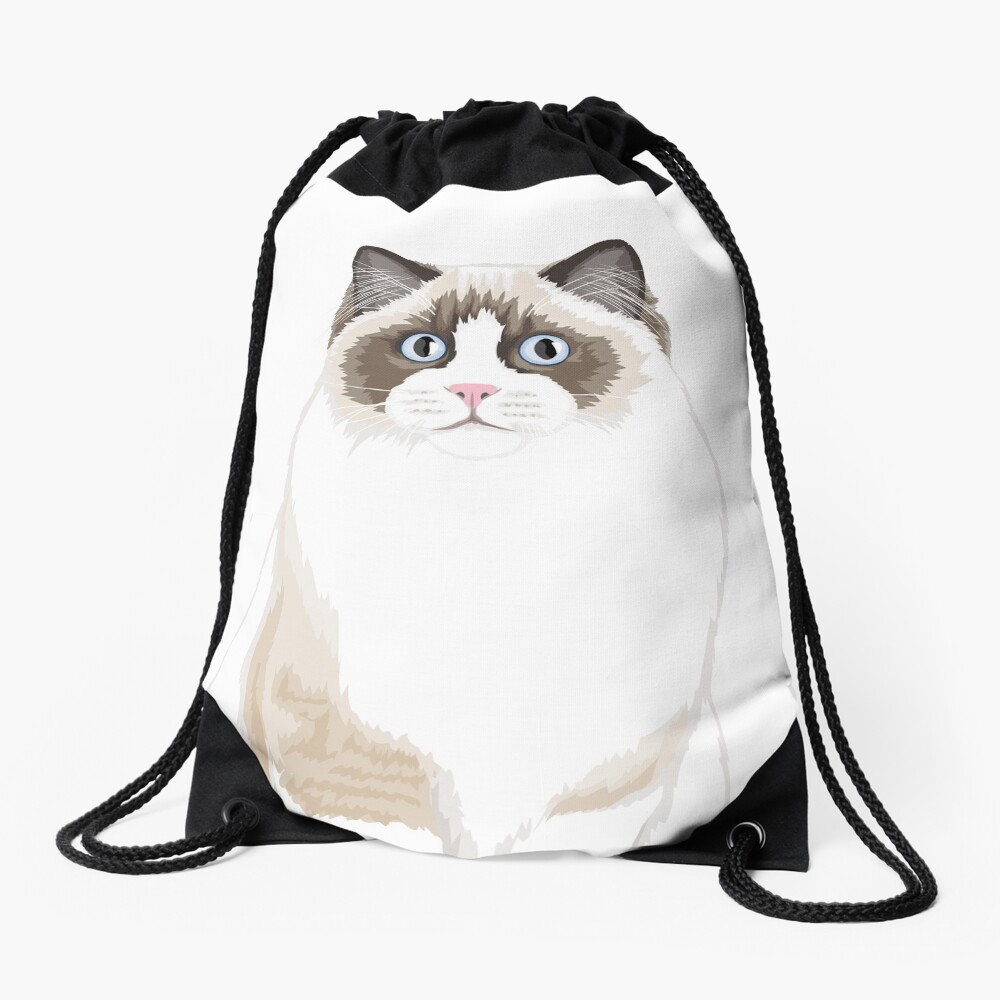 Seal Bicolor Ragdoll Drawstring Bag