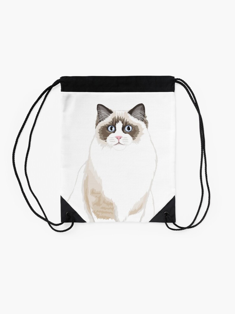 Alternate view of Seal Bicolor Ragdoll Drawstring Bag
