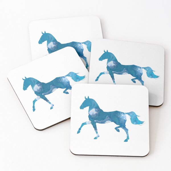 Item preview, Turquoise Akhal-Teke Horse Silhouette designed and sold by LuxeHurricane.