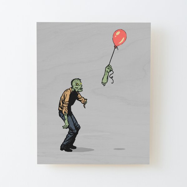 zombie Wood Mounted Print