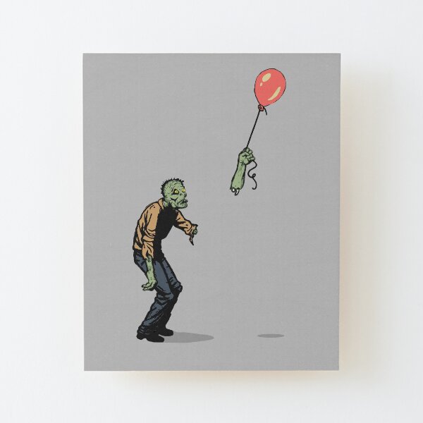 zombie Wood Mounted Print