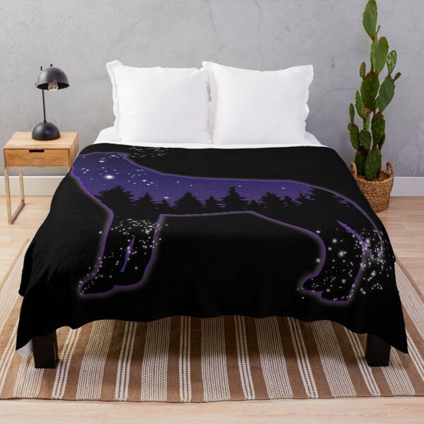 Item preview, Wolf Silhouette With The Forest at Night designed and sold by WiseWitch.