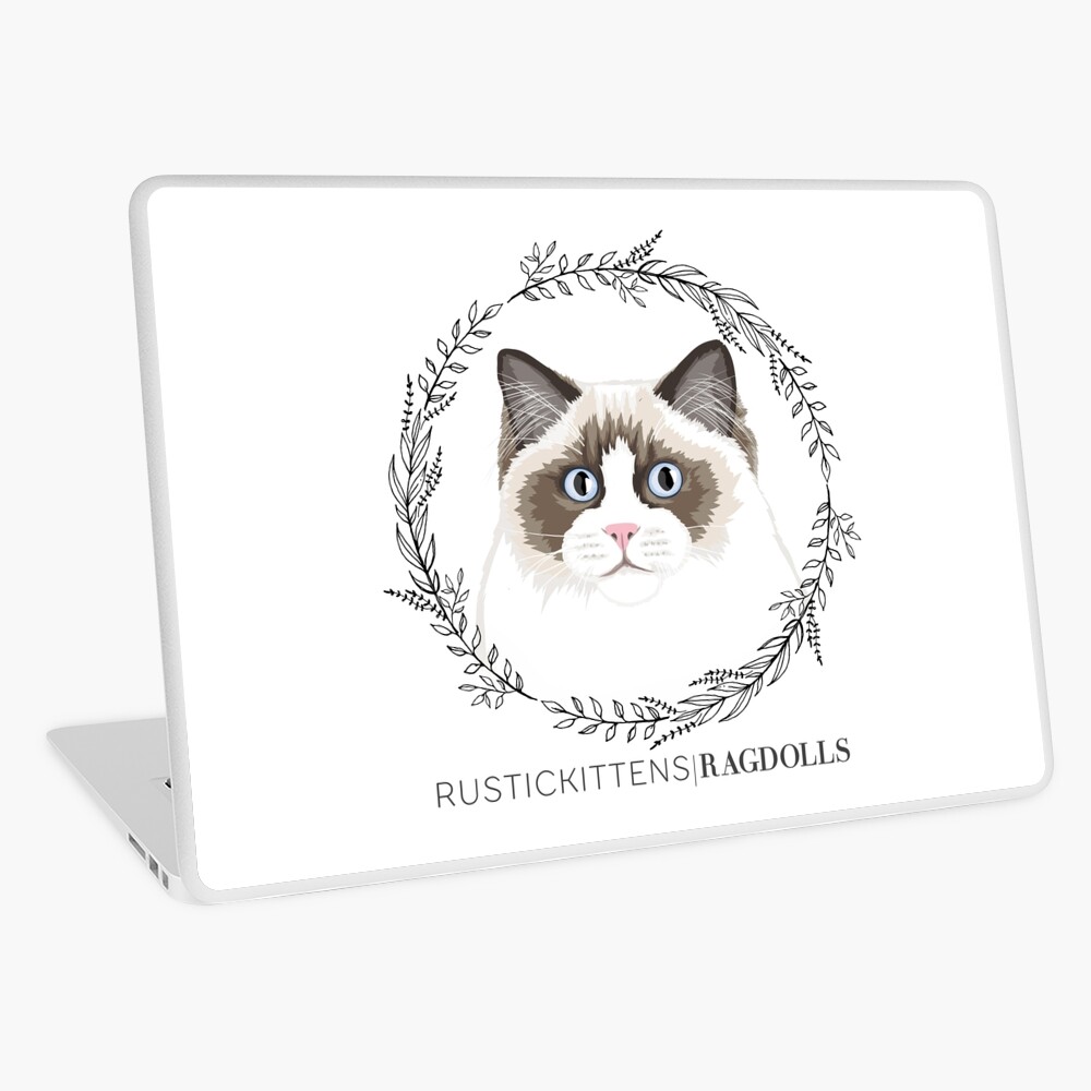 Seal Bicolor Ragdoll Wreath Laptop Skin