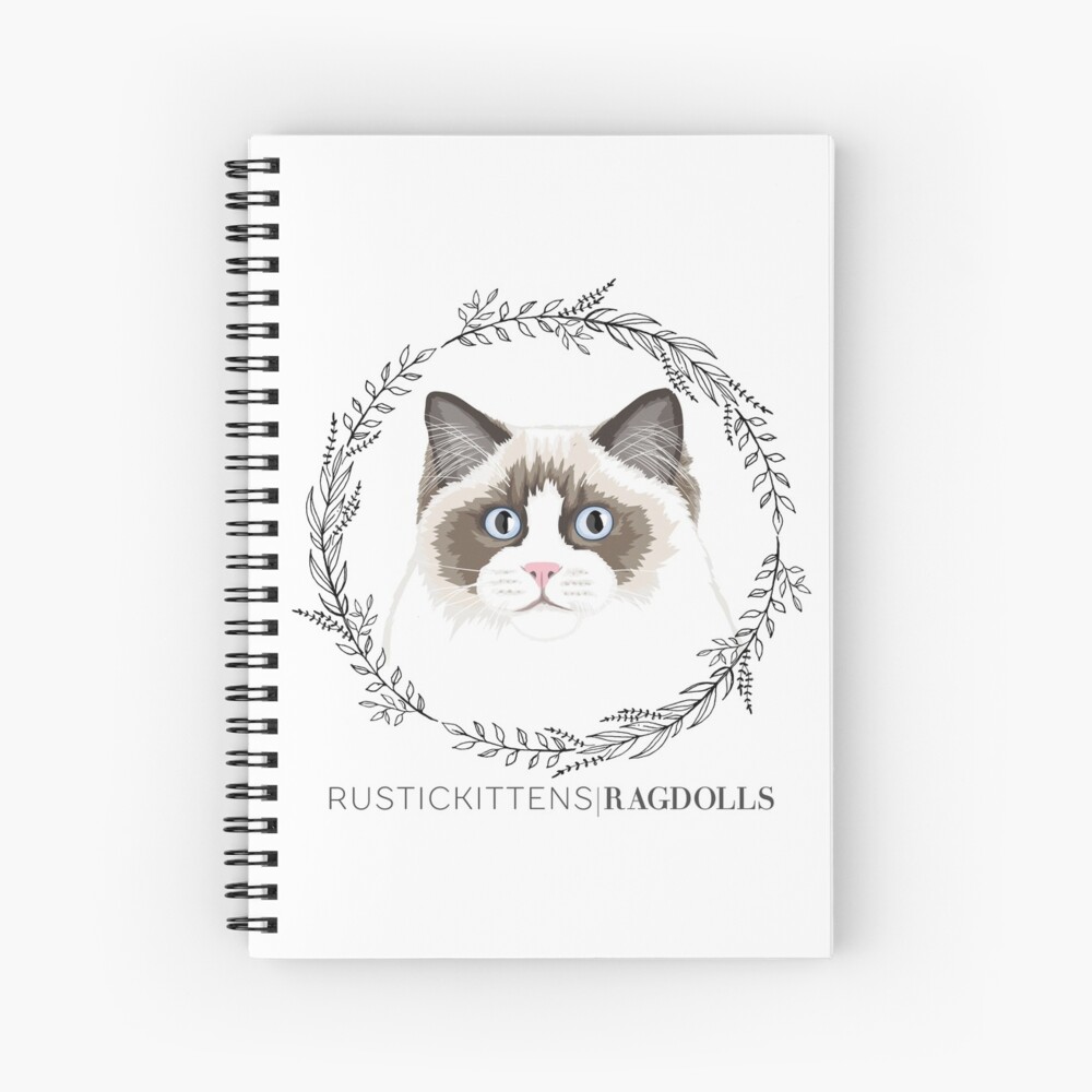Seal Bicolor Ragdoll Wreath Spiral Notebook