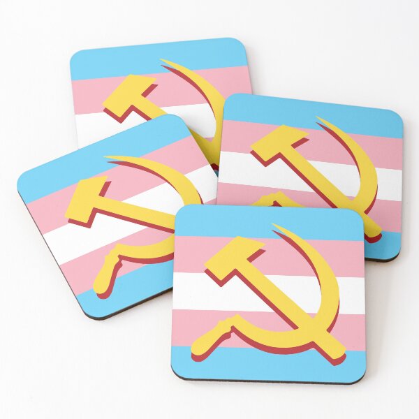 Item preview, Communist Trans Flag designed and sold by YoungPioneer.